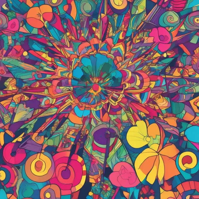 Imagery of a kaleidoscope depicting the process of consolidating numerous shares into fewer ones for reverse stock split.