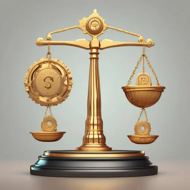 Golden scale illustrating responsible credit management through low utilization and timely payments.