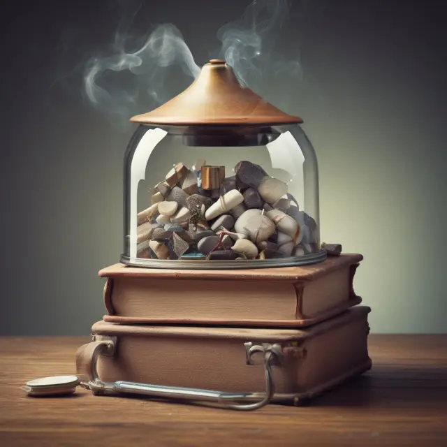 A time capsule being opened to reveal customer data and insights from RFM analysis