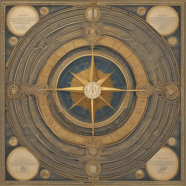 A golden compass leads various logoed corporations through the complex terrain of investment sectors, symbolizing compliance with IRS regulations for RIC status