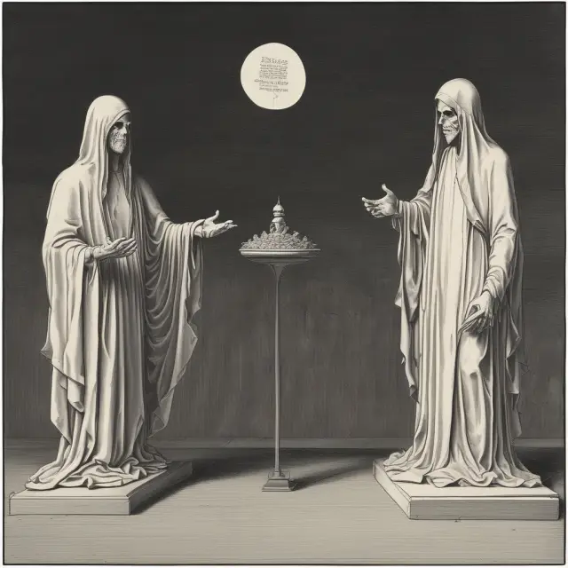 Two apparitions - Ricardo and Barro - discussing the implications of Ricardian equivalence on fiscal policy
