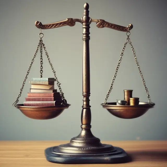 Scales balanced between present and future taxes in a Ricardian equivalence context