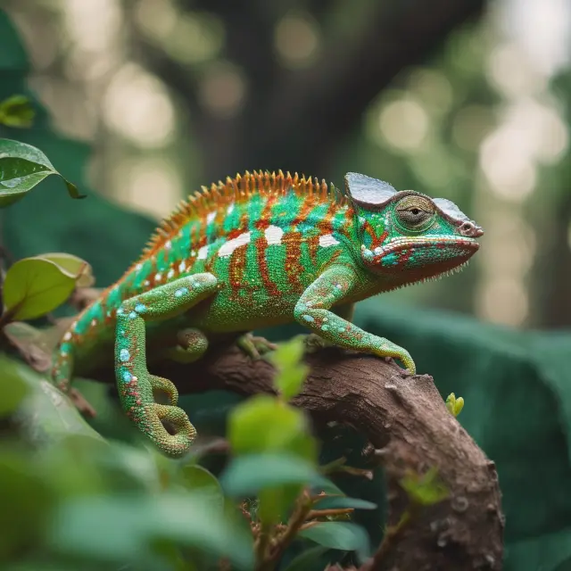 Chameleon changing colors among various insurance policies and their riders, symbolizing flexibility and customized coverage.