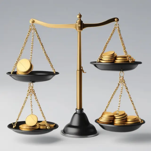 Balance scale comparing insurance policies to gold coin riders for customized coverage