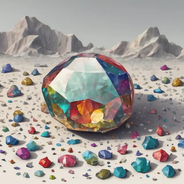 An image of an intricately designed gemstone being inserted into the core of an existing insurance policy document