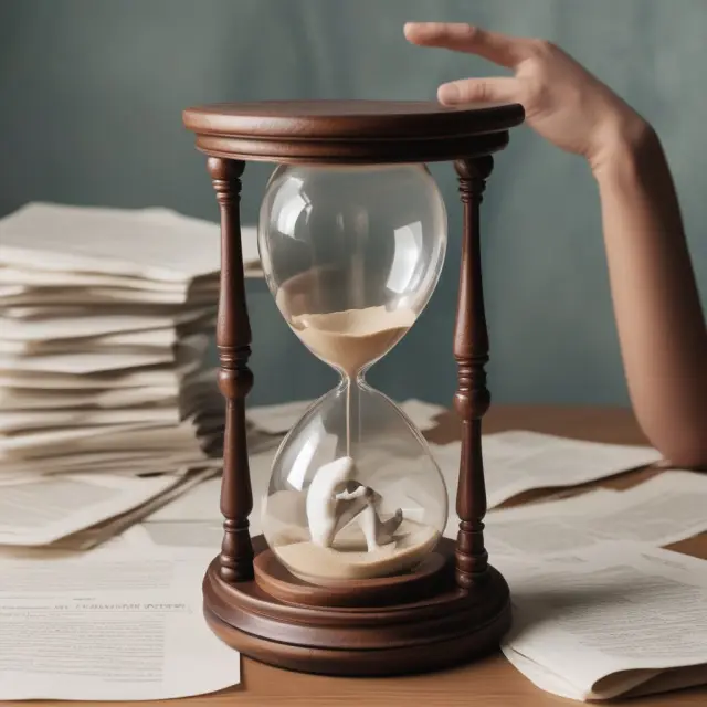 Borrower considering mortgage transaction within the 3-day rescission period, depicted by an hourglass with papers