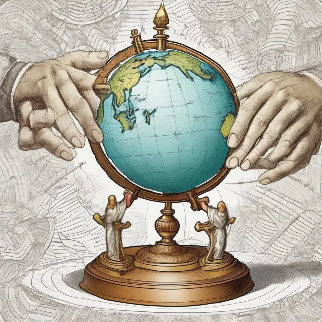 Two parties shaking hands around a globe, signifying the negotiation of right of first refusal agreements with a focus on fair pricing and timely execution