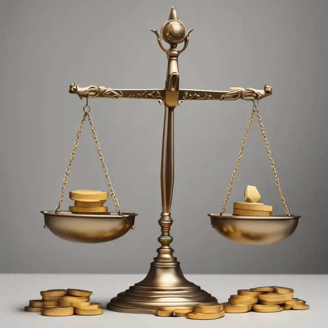 A balance scale holds stocks and gold coins, representing the value of rights offerings for investors.