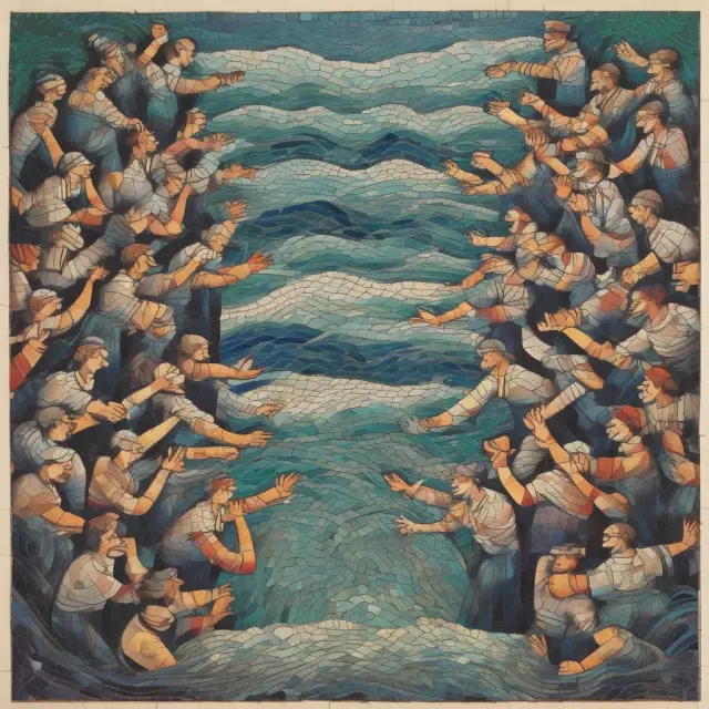 A mosaic of workers deciding whether or not to contribute to the union stream, symbolizing right-to-work laws