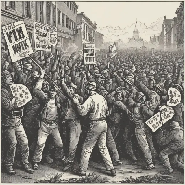 A pendulum symbolizing the balance between worker freedom and labor union representation in the context of right-to-work laws.