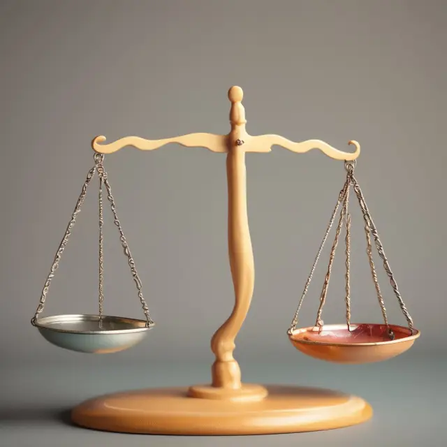 Comparative image of balanced employment scale with right-to-work law and an unbalanced one with high union membership