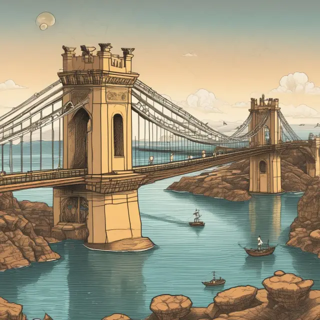 A golden bridge symbolizing Ripple