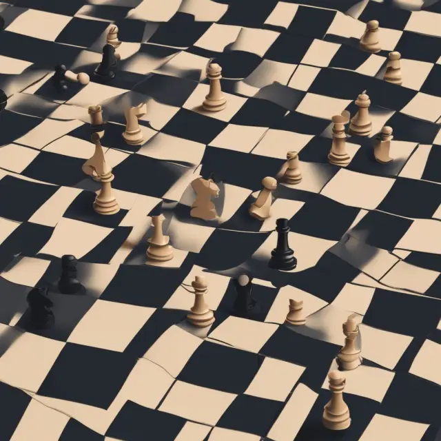 Businessman playing chess against uncertain risks, symbolizing the process of assessing and managing risks for business success
