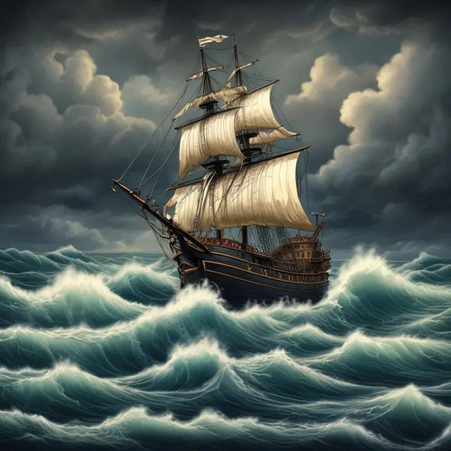 A U.S. three-month Treasury bill amidst choppy waters, representing the risk-free rate