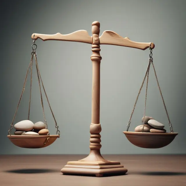 Image of a scale balancing risk-neutral probabilities and real options, depicting the balance between pricing assets and managing risk.