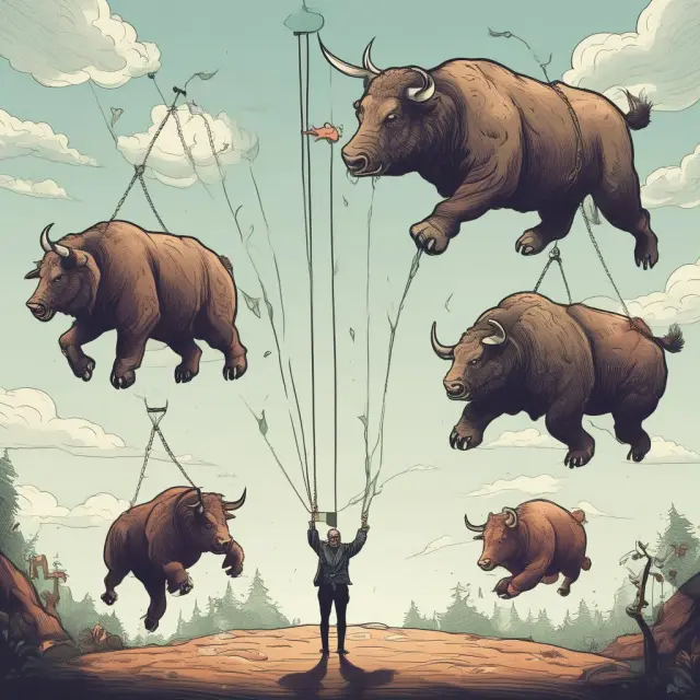 A pendulum illustrating the shift in investor sentiment between risk-on and risk-off environments with FAQs