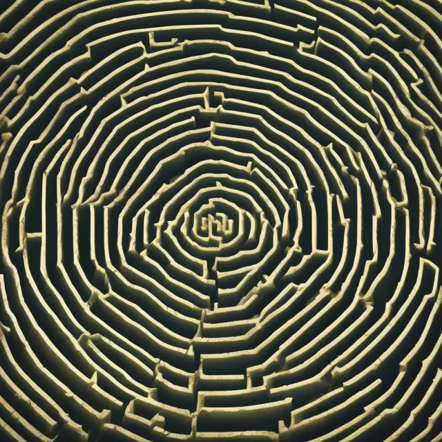 A retiree navigates through a maze of investment options, holding a protective shield of low-risk investments like savings accounts, bonds, and money market funds