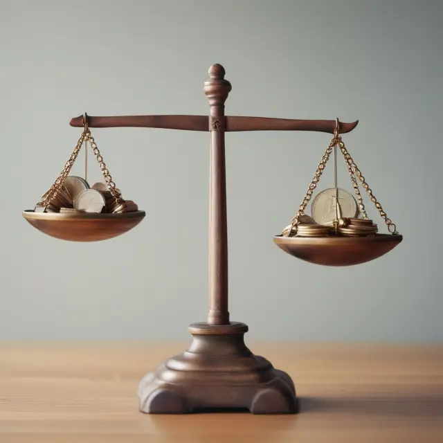 Scale balancing coins for stocks, bonds, and risk-free assets, illustrating portfolio diversity