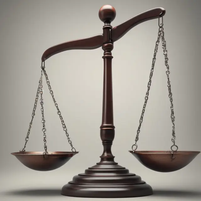 A balanced scale represents risk management using stop-loss orders (weights) and derivatives (counterweights)