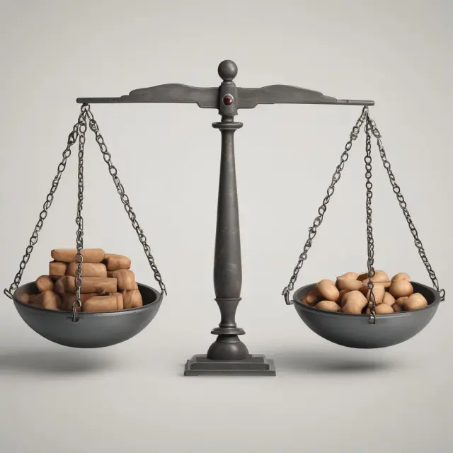 Balance scale image illustrating the monitoring and adjustment of investment risk/reward ratio
