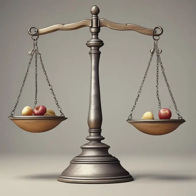 Scales depicting potential investment gains and losses, illustrating the balance of risk and reward in various scenarios