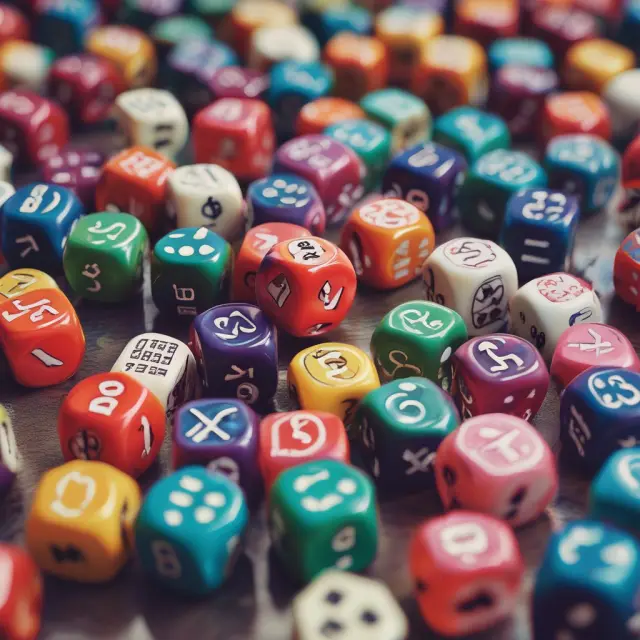 An image of a kaleidoscopic tumbler filled with dice representing various investment risks and time horizons, illustrating the role of risk tolerance assessment in shaping investment strategies.