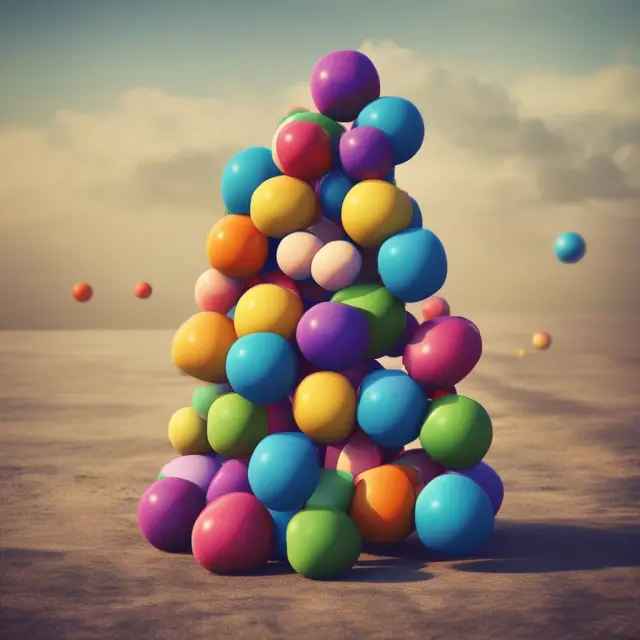 A vibrant, balanced portfolio showcases assets, each represented by distinct shapes with varying sizes and color-coded risk coefficients reflecting Basel III regulations.