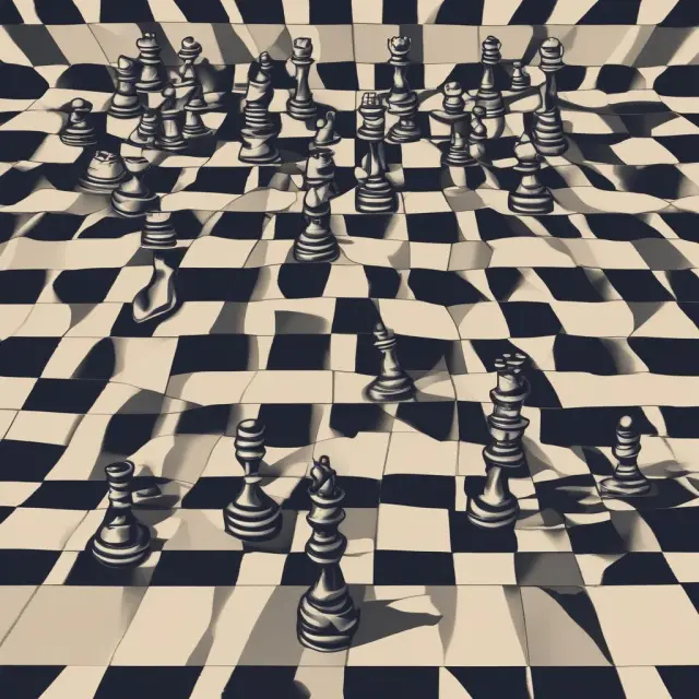 AI-driven regulators assessing risk-weighted assets on a dynamic chessboard, reflecting the evolving regulatory landscape