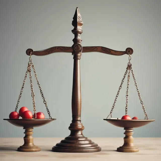 Scale with risk-weighted assets on one pan and capital requirements on the other, ensuring equilibrium