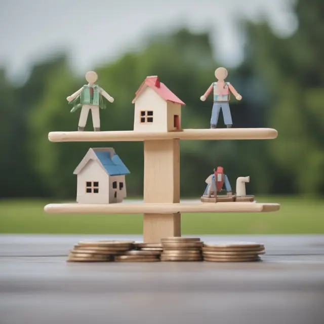Mortgage borrowers on a seesaw represent the prepayment and credit risks for Residential Mortgage-Backed Securities (RMBS) investors