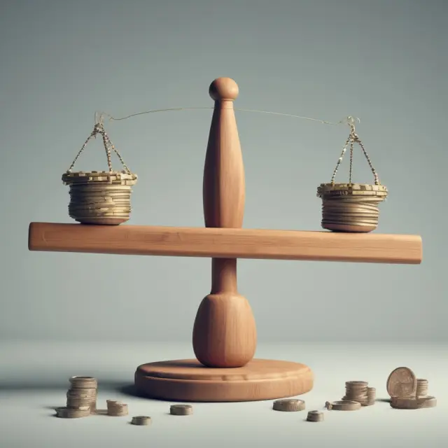 A balance on a seesaw, assets on one side and income on the other, illustrating ROAA evaluation.