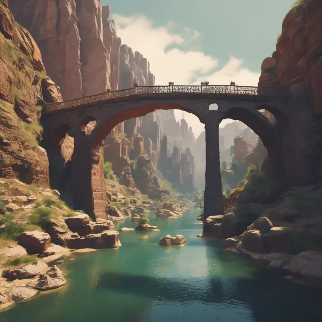 Bridge connecting traditional roadshow methods with modern data analytics and technology, symbolizing the integration of innovation and tradition in the future of IPOs.