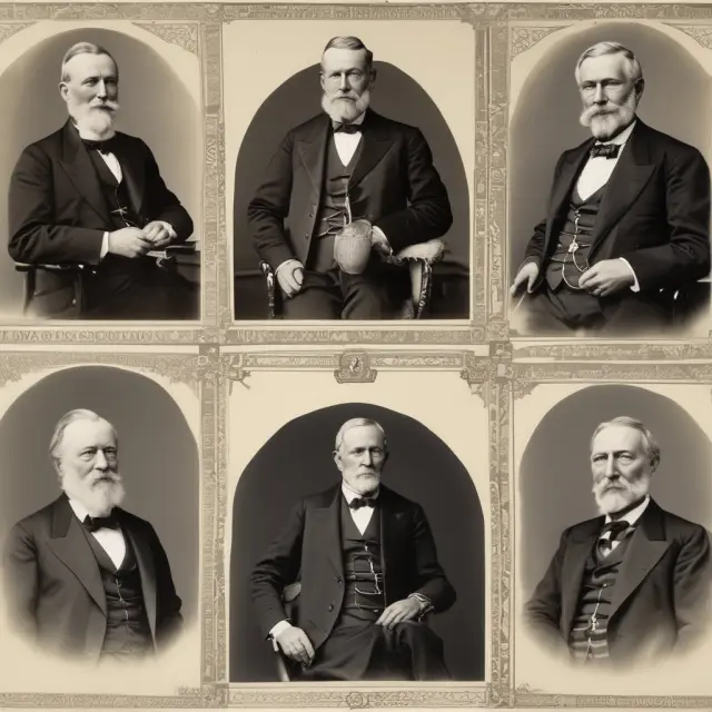 Robber Barons Andrew Carnegie, James J. Hill, and John D. Rockefeller transforming from controversial industrialists to noted philanthropists