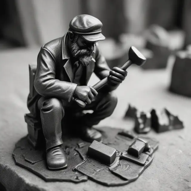 Robber Baron sculpting improvements to American living standards through innovation and affordability.