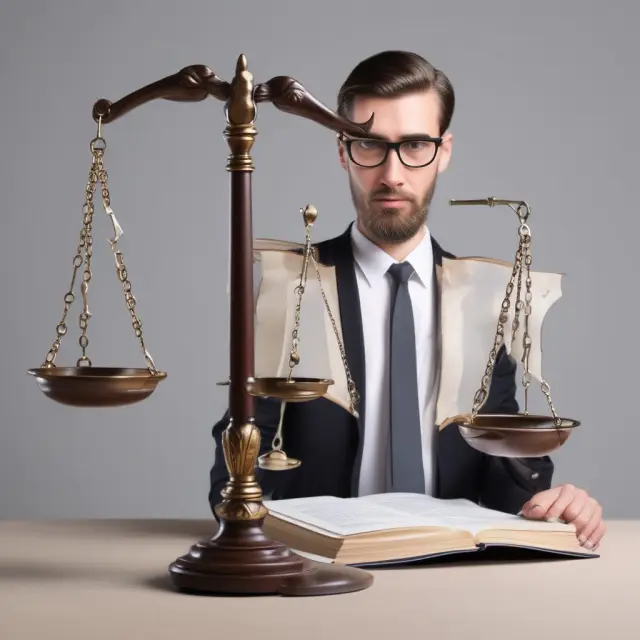 A lawyer stands atop a rocky cliff, balancing scales representing contractual obligations and restrictions for a right of first offer (ROFO) agreement.