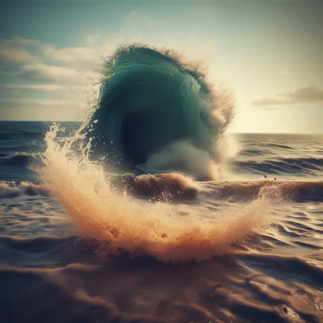 An ocean tide flowing away from a ship representing negative roll yield in contango markets