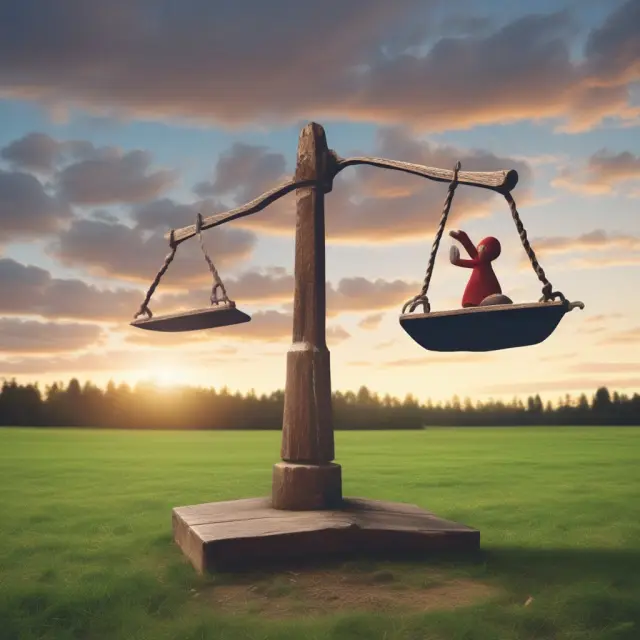 Seesaw illustrating the balancing act between risks in various financial instruments and the benefits of roll forward strategies