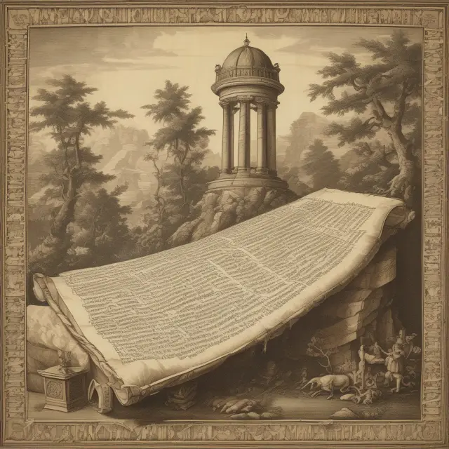 A scroll with winding, golden tendrils representing annualized returns unfurling to reveal a vibrant tapestry of rolling returns and key financial metrics