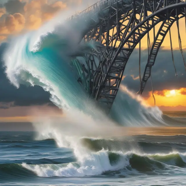 An image of an economic landscape with a rollercoaster representing the ups and downs of rollover risk