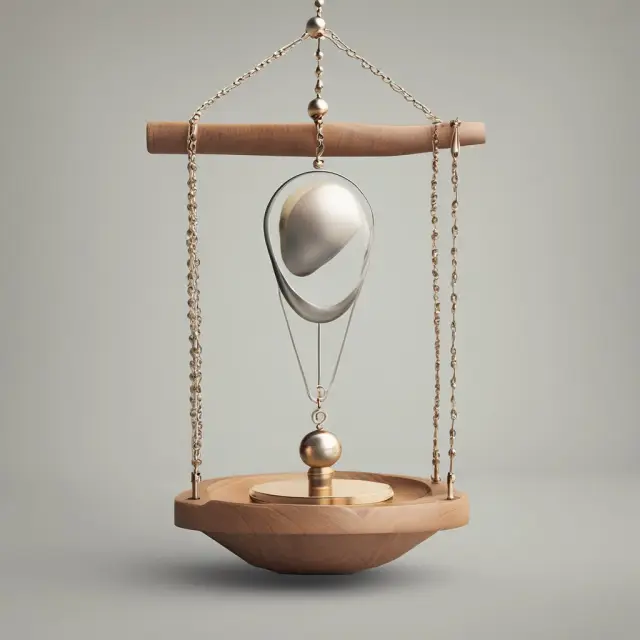 Picture of a pendulum representing the balance between old and new futures contracts during rollover.
