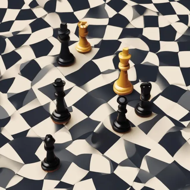 A chessboard with RORAC and ROI pieces representing FAQs on risk-adjusted capital, enabling informed investment decisions.