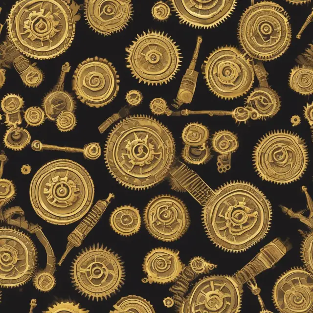 Golden scale with coins and gears balanced, representing the operational efficiency and profitability of Return on Sales