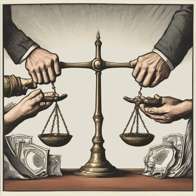 Comparison of Roth and traditional 401(k)s in a visual metaphor, with two hands weighing their options between opposing scales.
