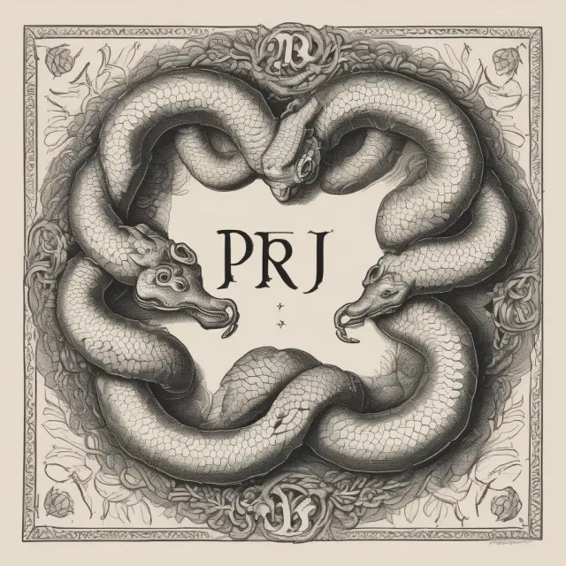 Visualizing RPI and CPI: Two intertwined serpents representing their unique baskets of goods, uncoiling to show differences