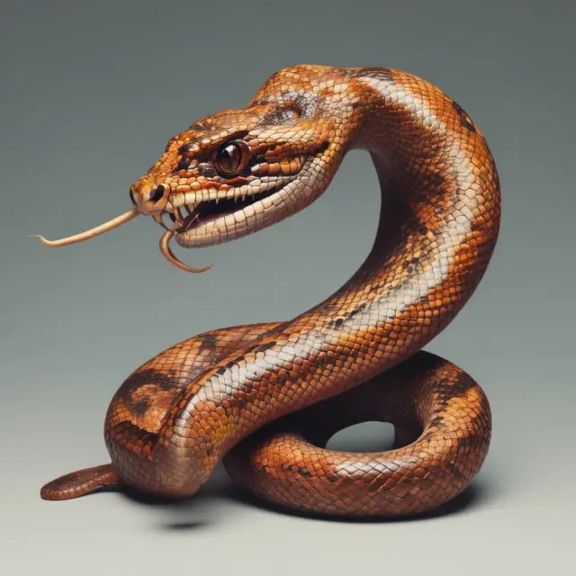 Snake sheds skin to absorb target