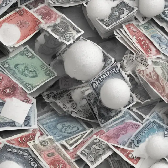 High-interest credit cards (snowball) melting away, revealing lower-interest credit card debts