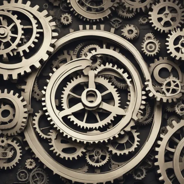 An intricate scale with gears turns, representing how the Rule of 78 affects borrowers