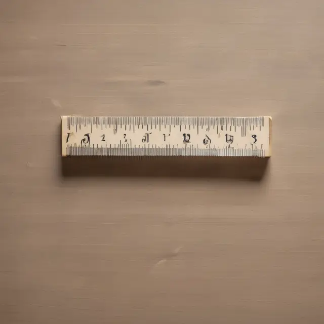 Image of a ruler marked with pre-calculated interest weighting for the Rule of 78 methodology.