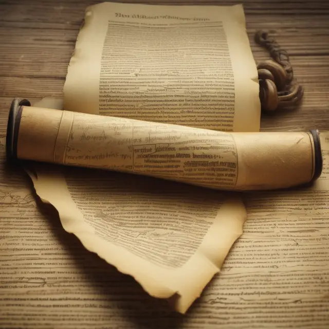 Image of an ancient parchment scroll unrolling to reveal several runoff insurance policies, symbolizing protection and certainty for company acquisitions