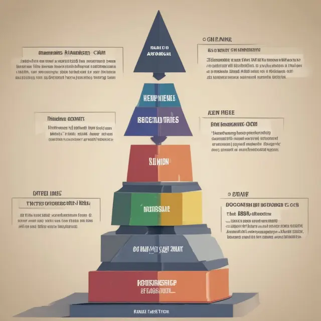 Pyramid depicting Russell 2000 (base), S&P 500 (middle), and Dow Jones Industrial Average (top) representing different market capitalization levels.